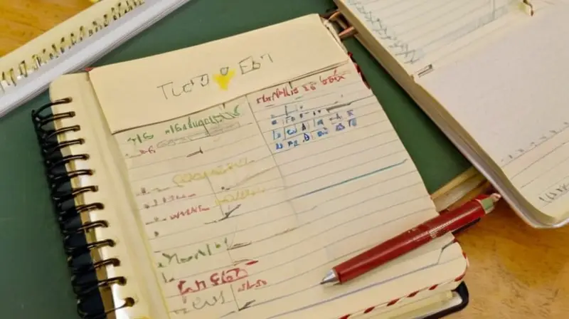 El cuarto de estudio de un estudiante está lleno de materiales de notas y textos en desorden