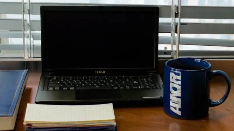 El escritorio está desordenado con libros