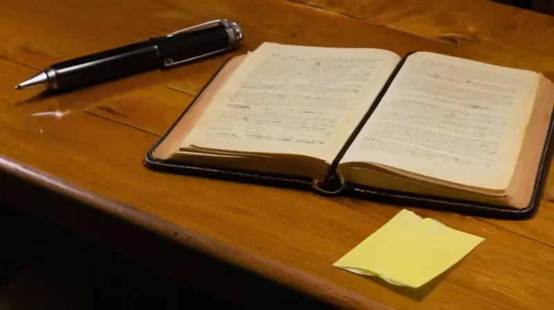 Un escritorio descuidado muestra evidencias de actividad intelectual