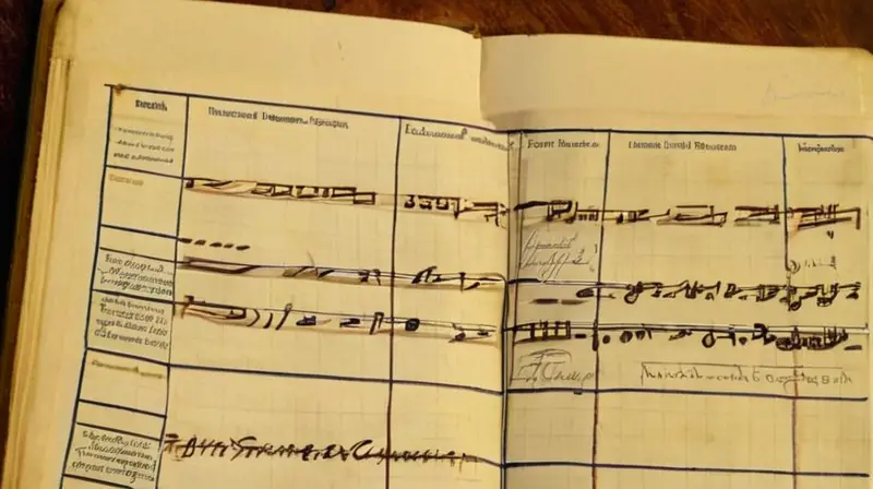 Un viejo documento con letra escrita a mano y un título que dice Estructura Curricular se despliega en una mesa