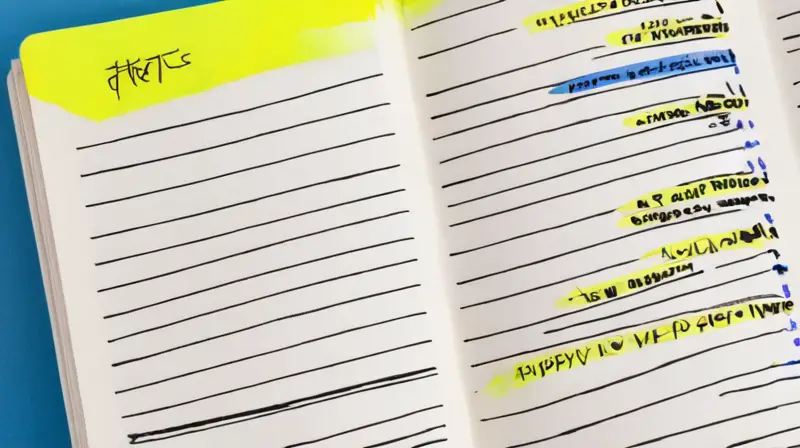 Una página de un cuaderno blanco con gráficos y textos escritos en negro sobre una superficie de granito gris desgastada