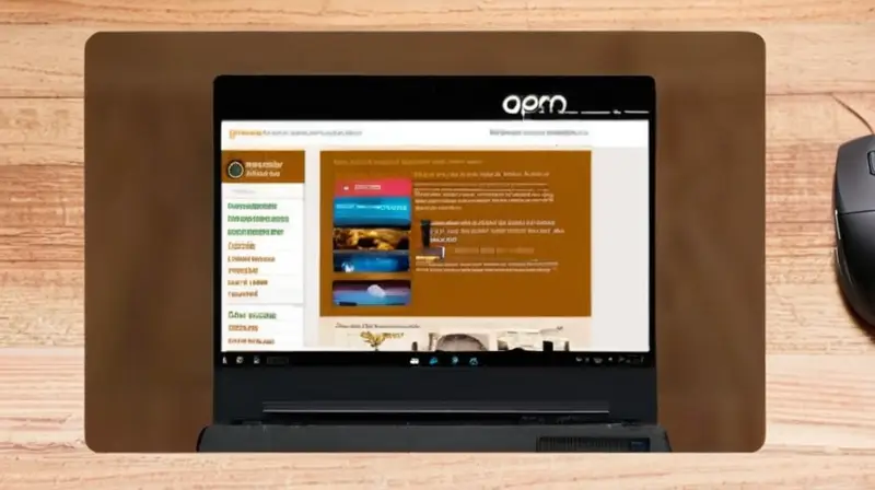 Una imagen borrosa de una pantalla de computadora muestra titulares de artículos sobre guías de estudio para opositar a la Policía Nacional