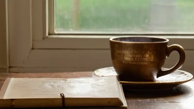 En una pequeña habitación iluminada por la luz natural
