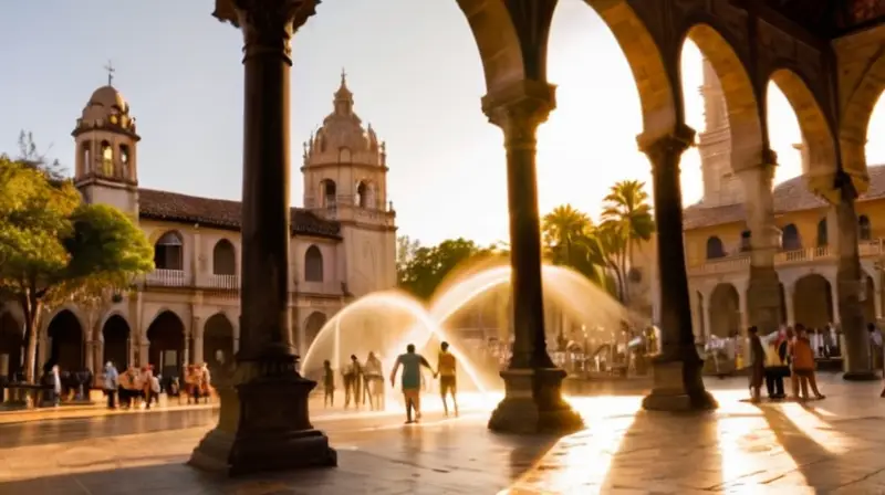 La Plaza de Armas de Santiago destaca por su esplendor arquitectónico y vida vibrante en un bello día de verano