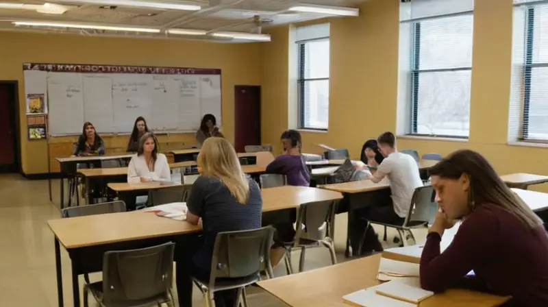 El aula es un espacio institucional caracterizado por colores apagados, accesorios gastados y equipo obsoleto