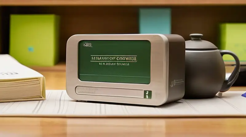Un escritorio con un monitor y una estantería llena de libros y objetos cotidianos se muestra en la imagen