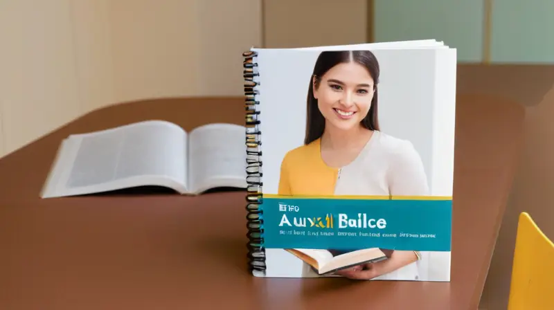 La foto muestra a un adulto joven de pie en una habitación interior, con un libro apoyado sobre un escritorio e imágenes de un cuidador de enfermería en la portada